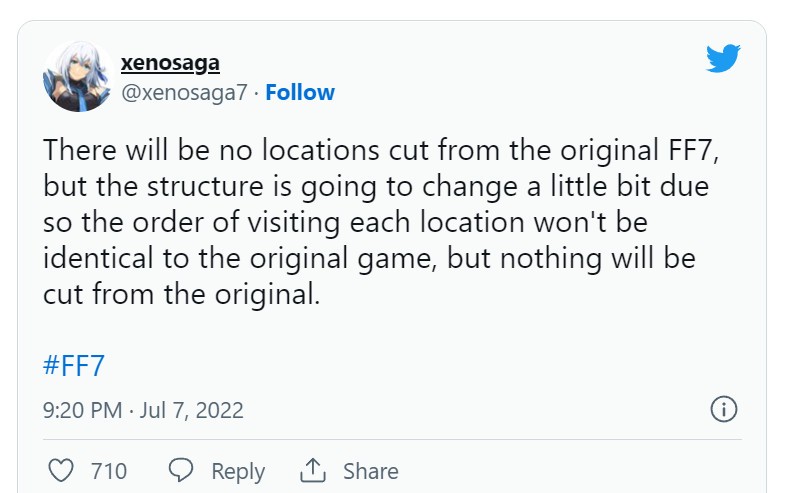 《最终幻想7：重制版》会是三部曲，没有地方删。