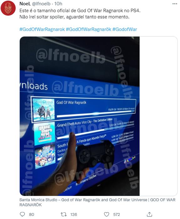 PS4版《战神：诸神黄昏》大小118GB11月9日发售