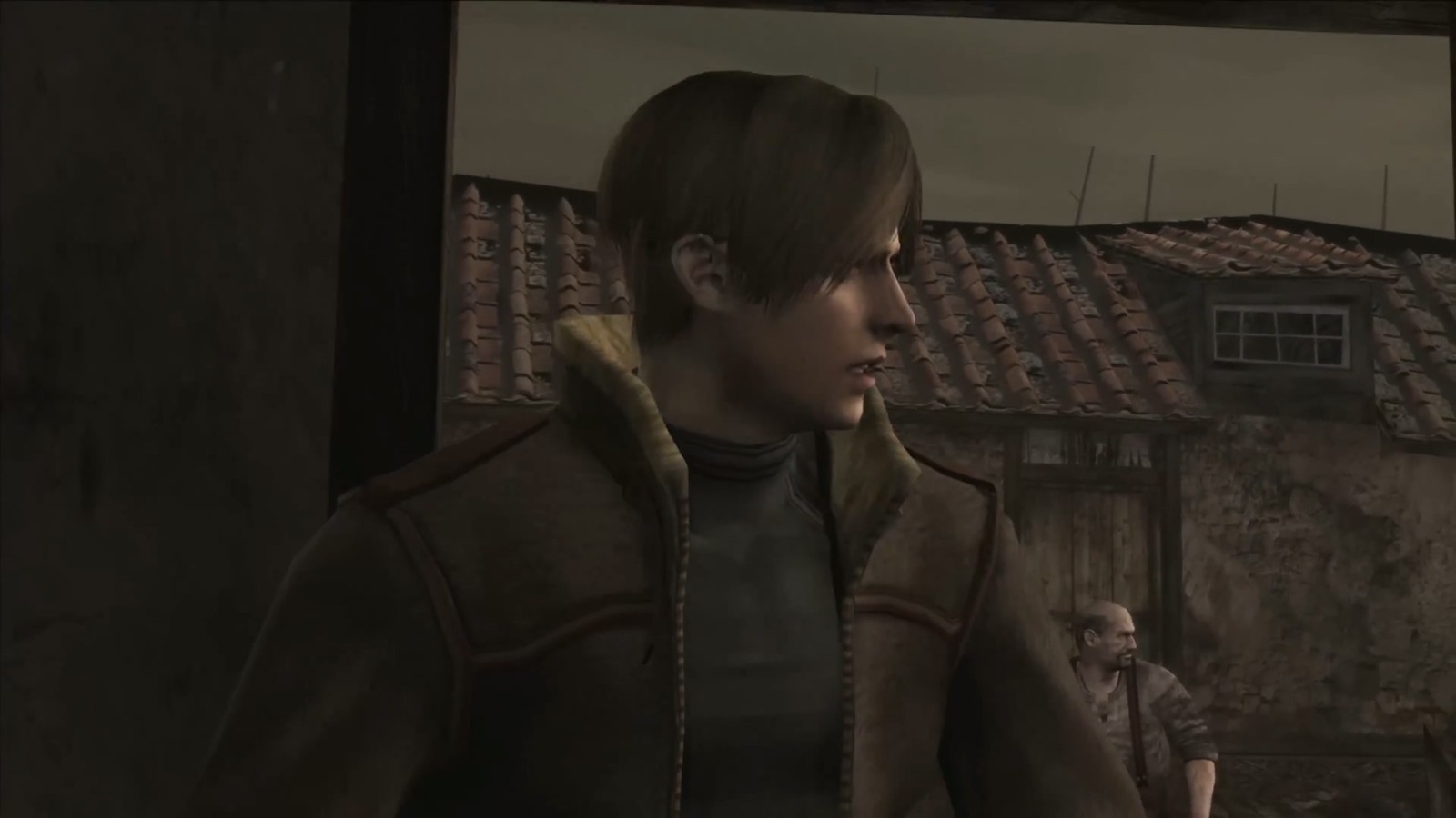 《生化4RE》截图对比原版和d加密的重制版。